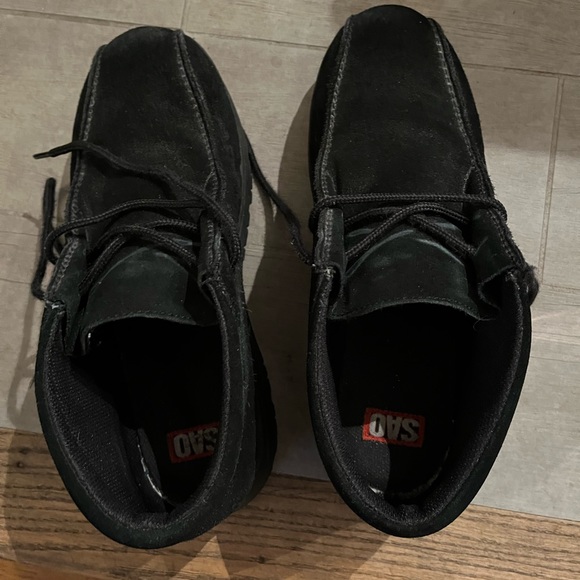 SAO Stacy Adams black suede shoes size 12M - Picture 3 of 10